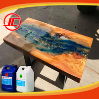 Résine époxy 2 à 1 résistante au jaune pour le moulage en profondeur Crystal Clear pour meubles de table en bois River Table