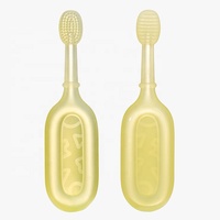 Premium Silicone langue nettoyant grattoir formation brosse à dents dessin animé poignée brosse à dents enfants brosses à dents