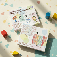 Cartes numériques magnétiques double face effaçables à sec UCI ODM, ensemble éducatif créatif pour enfants de 3 à 7 ans, thème carton, jouets populaires