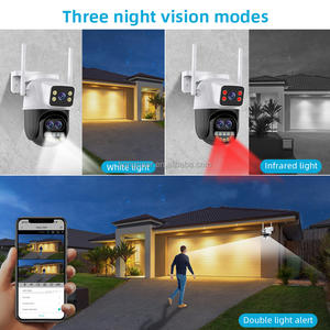 Hongnaer 12MP 6K Outdoor Wireless HD 360 CCTV Surveil PTZ IP-Kamera ICSee Home <span class=keywords><strong>3</strong></span> Objektiv 8X Zoom WiFi-Sicherheit CCTV-Netzwerk kamera - Product Image 6