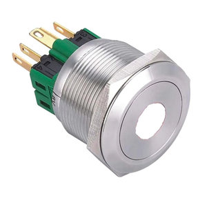 Botones momentáneos de metal iluminados con puntos de 25mm, botón pulsador - Product Image 5