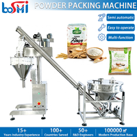Machine de remplissage et d'emballage semi-automatique grande capacité 10kg 15kg 20kg 25kg pour farine, amidon, épices, poudre (avec vis sans fin)