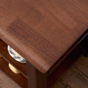 Hiện Đại Mộc mạc rắn gỗ lưu trữ băng ghế dự bị 23.6 \ "Nâu gỗ Giày băng ghế dự bị vải phân cho lối vào phòng khách ghế MDF - Product Image 5