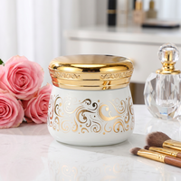 Emballage cosmétique en verre rond vide personnalisé de luxe, pots en verre transparent pour crème pour le visage et crème pour les yeux