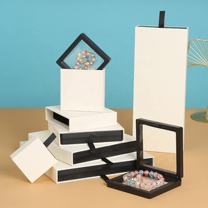 Transparent PE Film Display Clear Case Membrane Floating Frame 3D Suspension Sliding Drawer Jewelry box