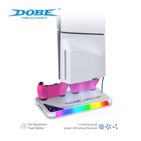 Station de charge et de refroidissement RGB multifonction DOBE pour manette PS5 avec support pour casque et rangement pour jeux