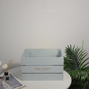 Caja de Almacenamiento Cuadrada de Madera Blanca, Pequeña Decoración Navideña, Manualidades para Letreros de Pared - Product Image 4