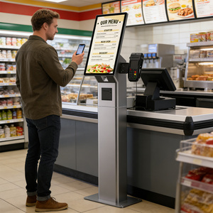 Kiosque de paiement interactif en libre-service de 21,5 pouces, kiosque à écran tactile automatique, machine de commande automatique pour <span class=keywords><strong>restaurant</strong></span> - Product Image 3