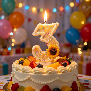 Nouvelles bougies numériques créatives pour gâteaux d'anniversaire, décorations florales, bougies d'ambiance pour fêtes - Product Image 5