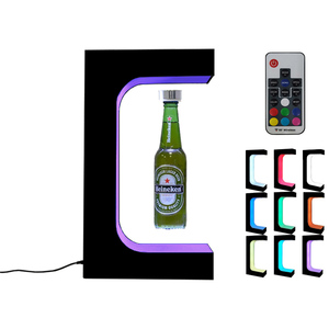 magnetic floating beer bottle display 