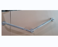 Main courante handicapée en acier inoxydable 304 personnalisable barre de préhension en acier en forme de V salle de bain toilette barre de maintien de douche moletée à 135 degrés