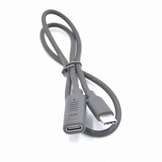 Custom 20cm Type C Fast Charging Cable Male to Female USB C with Braid Shielding PVC Jacket Type C Connector for Computer Use