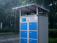 Station de remplacement de batteries de qualité commerciale à 8 emplacements, étanche IP54, casier de recharge extérieur pour batteries, avec système d'extinction d'incendie pour trottinettes