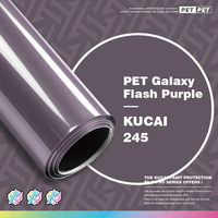 KUCAI 1.52*17 mètres PET PET Galaxy Flash Purple Vinyl Wrap Car Wraps for Sale Car Wrapping Paper 1.52*17M/roll
