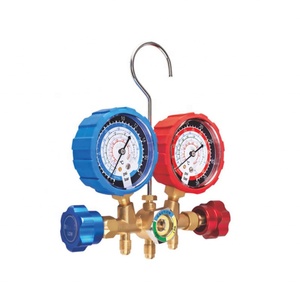 WK-536G conjunto de manômetros de latão para sistema de refrigeração HVAC, ar condicionado automático, carregador AC R134A R22 R12, conjunto de manômetros - Product Image 1