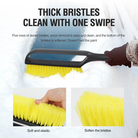 Brosse à neige et grattoir à glace de qualité professionnelle, design détachable avec poignée ergonomique en mousse pour un nettoyage de la neige des véhicules sans rayures