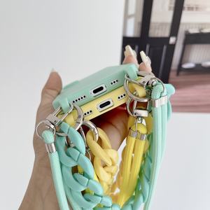 Date antichoc bandoulière corde <span class=keywords><strong>collier</strong></span> bandoulière lanière bonbons Silicone étui de téléphone portable pour <span class=keywords><strong>iPhone</strong></span> 16 Plus 16 Pro Max - Product Image 3