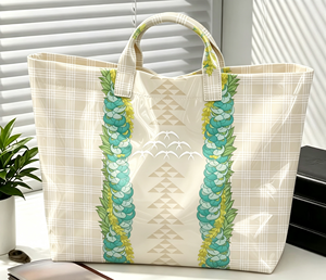 Bestseller Maßgefertigte Paraca Hawaiianische Seabird PVC-Tragetasche Wasserdicht mit Blumenkranz-Muster Großräumige Strand-Einkaufstasche - Product Image 6