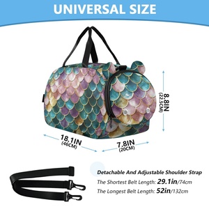 Custom Mermaid Colorful Leisure Travel <b>Bag</b> With Logo Wholesale Dry and Wet Separation Sports Fitness <b>Training</b> <b>Bag</b> for Kids - Product Image 3