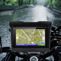 Navigation GPS à écran tactile Android portable de 5 pouces pour l'automobile GPS étanche pour motos Moniteur de voiture marine avec MP3