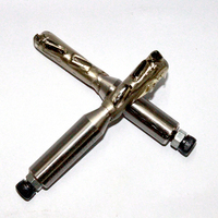 Fraise CNC DongWang PCD pour le travail du bois, longueur de coupe 25 mm, tige 12 mm, pour contreplaqué, à compression, finition brillante, sans revêtement, tranchant de coupe long