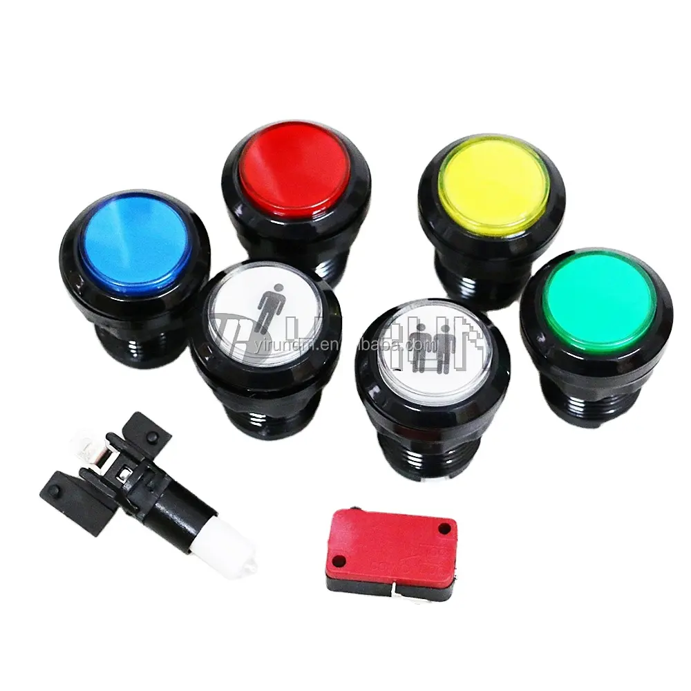 32mm led game machine push button 12v pushbutton 1 player 2 players