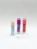 Gloss à lèvres liquide pour filles, couleurs vives, haute qualité, minéral, à base de plantes, hydratant, waterproof, longue tenue, application facile, avec joli pendentif