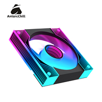 Kipas Casing AntarcChill 120mm Infinite Mirror Case Fan Center Side ARGB Aliran Udara Tinggi Bantalan Hidrolik Pendingin PC Senyap