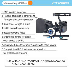 Kit Cage de Photographie DSLR pour Appareils Photo Hybrides (GH4/A7S/A7/A7R/A72/<span class=keywords><strong>A7RII</strong></span>/A7SII/A6000/A6500/A6300, etc.) - Product Image 2