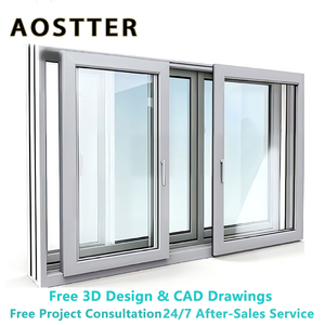 Fenêtre <span class=keywords><strong>coulissante</strong></span> AOSTTER en PVC avec double vitrage Low-E, résistante aux ouragans, en vinyle - Product Image 6