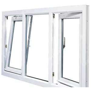 Upvc windows China market profil Pvc desain Jendela Casement Upvc dengan standar USA