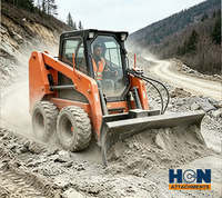 Aksesoris Dozer Blade HCN untuk Skid Steer Loader, untuk Pembersihan Lokasi, Peralatan Konstruksi