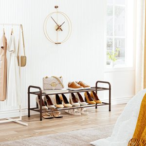 Zapatero moderno de almacenamiento para el hogar, organizador de exhibición de metal con múltiples estantes a la venta para uso en la Oficina y la escuela - Product Image 6