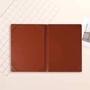 사용자 정의 UV 인쇄 PU 가죽 인증서 홀더 디플로마 명예 대학 학위 졸업 A4 종이 파일 폴더 - Product Image 3