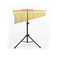 Barres Instrument Percussion Or/Argent 36 Note Tube Sonore Carillon Table Top Réglable Hauteur Bar Carillon Carillon Vent Carillon avec Maillet