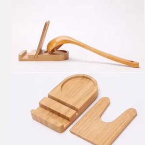 Support de couvercle de pot en bambou, repose-louche, support de rangement, organisateur d'ustensiles de cuisine écologique pour outils de cuisson - Product Image 1