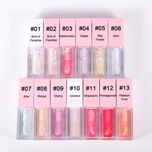 Custom logo lipgloss lip oil private label have flavor and smell for each color