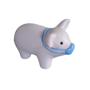 Pig Shaped PU <b>Foam</b> Toy With Mask Animal Theme Molding <b>Craft</b> Decor - Product Image 3