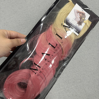 Bolsa de embalaje de extensiones de pelo de PVC personalizada, bolsa con cremallera esmerilada negra con logotipo personalizado, embalaje para mechones de pelo de pelucas
