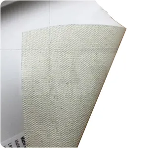 Penjualan laris tahan lama 350gsm 100% poliester kanvas dilapisi kain tekstil rumah kain kanvas katun putih polos