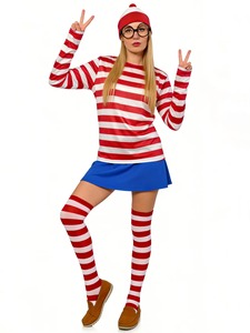 T-shirt coordinata per la famiglia Dove è Wally, per bambini, donne e uomini, con montatura per occhiali, costumi per cosplay, TV, film, abbigliamento per palcoscenico e danza AL087-W - Product Image 5