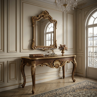 Maßgefertigtes Luxuriöses Neoklassisches Königliches Schlafzimmer-Set Massivholz Blattgold-Bettmöbel für 5-Sterne-Hotel & Villa FF&E-Projekt