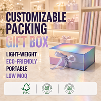 Boîtes rigides aseptiques avec logo imprimé personnalisé, fermeture magnétique, boîte cadeau pliable en carton recyclable de luxe