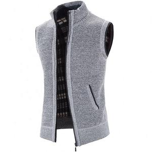 Autumn and Winter Men's Sweater Vest Large Size Loose Casual <strong>Sleeveless</strong> Plus Velvet Thickened Sweater Vest - Product Image 1