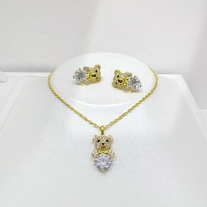 Precio de fábrica, plata 925, chapado en oro, conjunto de joyería DIY, estilo vintage, simple, con circonita cúbica, piercing, conjuntos de joyería con diseño de luna. - Product Image 2