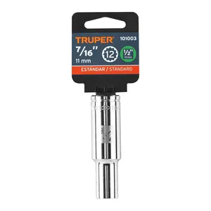 Maestro con 48 unità 7/16 'lungo morire 12 punti, 1/2 'quadrato, Truper - Product Image 4