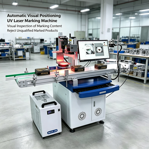 Machine de marquage laser UV en ligne et de rejet des défauts pour boîtes de conserve alimentaires et de bonbons avec système d'inspection OCR par positionnement visuel - Product Image 1