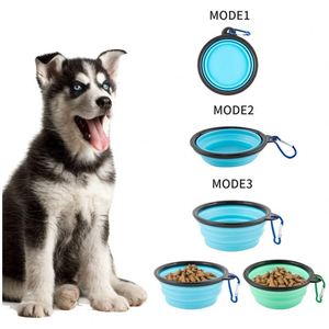 Bol pliable pour chien et chat avec logo personnalisé, bol en silicone pliable pour animaux de compagnie, voyage, extérieur, portable, pliable, pour boire de l'eau, manger, nourrir - Product Image 2