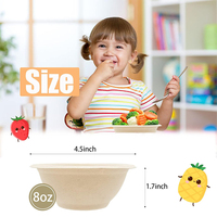 Récipient alimentaire en bagasse bol en papier à emporter bols de yaourt à salade alimentaire jetables respectueux de l'environnement personnalisés