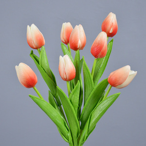 Flor Artificial de Tulipán de Poliuretano de 34 cm con Tallo Individual para Decoración de Bodas y Hogar - Product Image 1